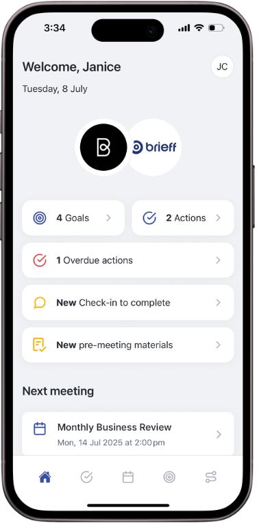 Brieff client home