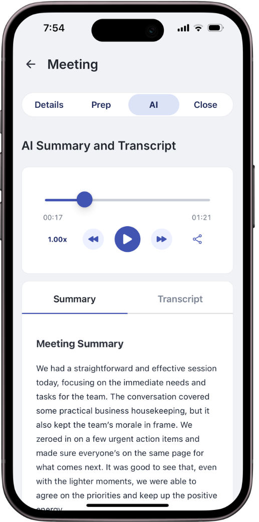 AI meeting summary